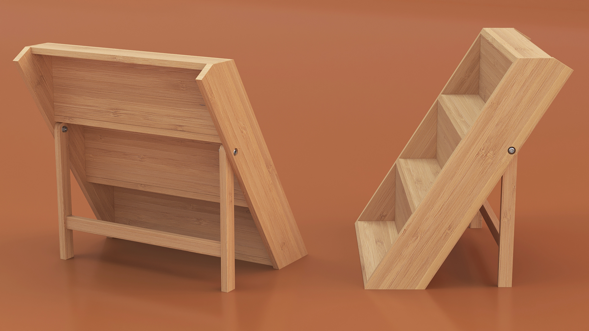 3D Tabletop Wooden Shelf