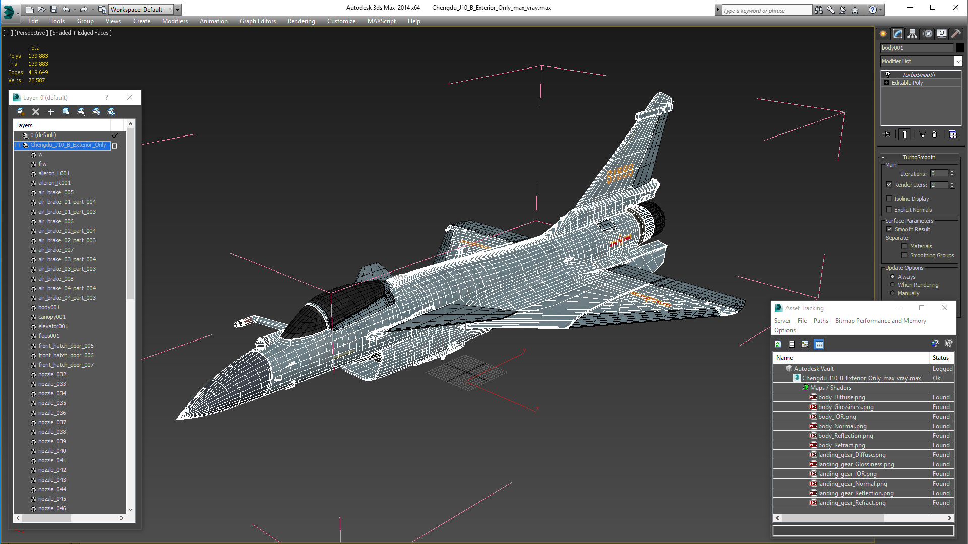 Chengdu J10 B Exterior Only 3D