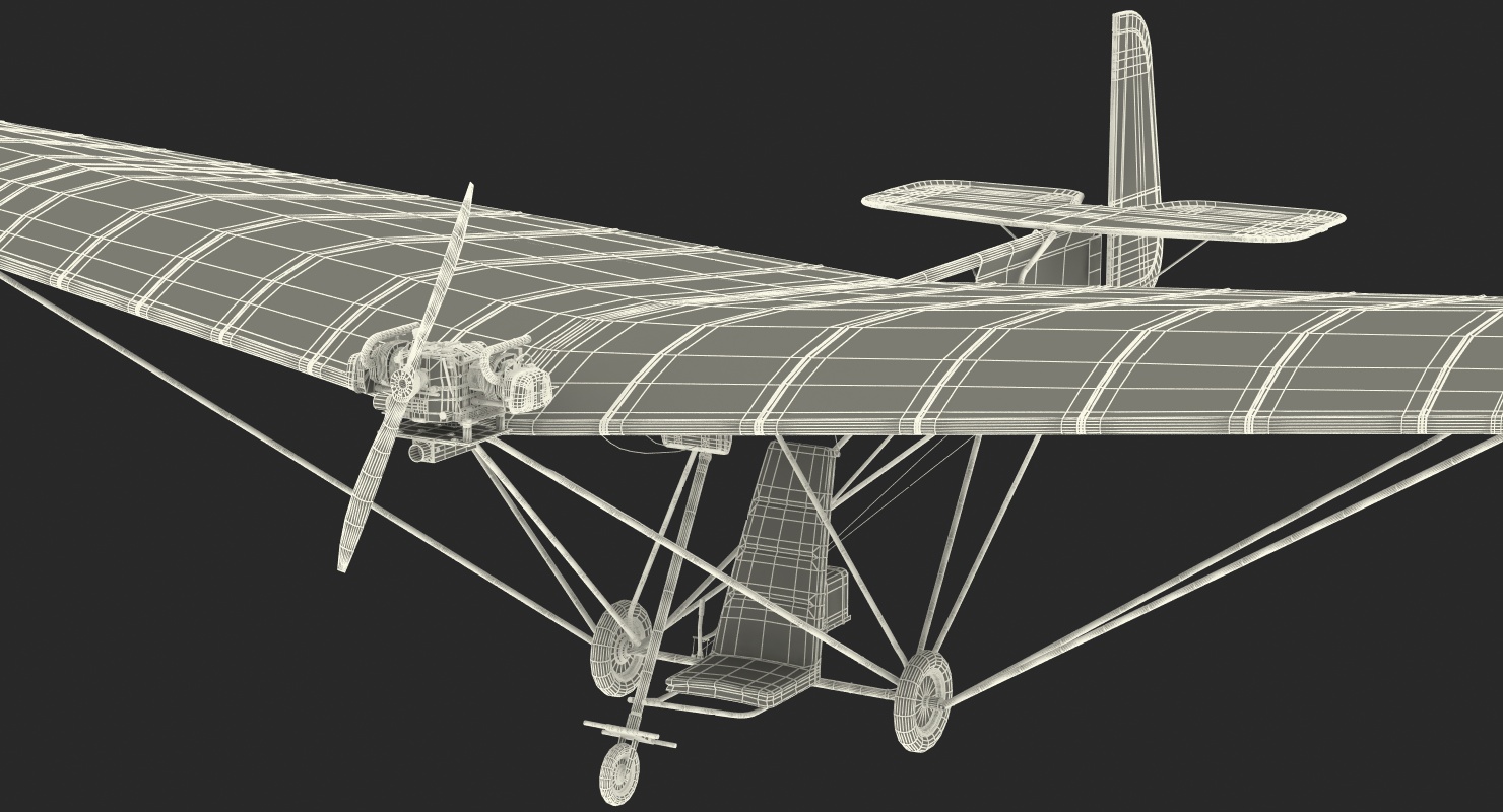 Ultralight Aircraft Chotia Weedhopper Rigged 3D model