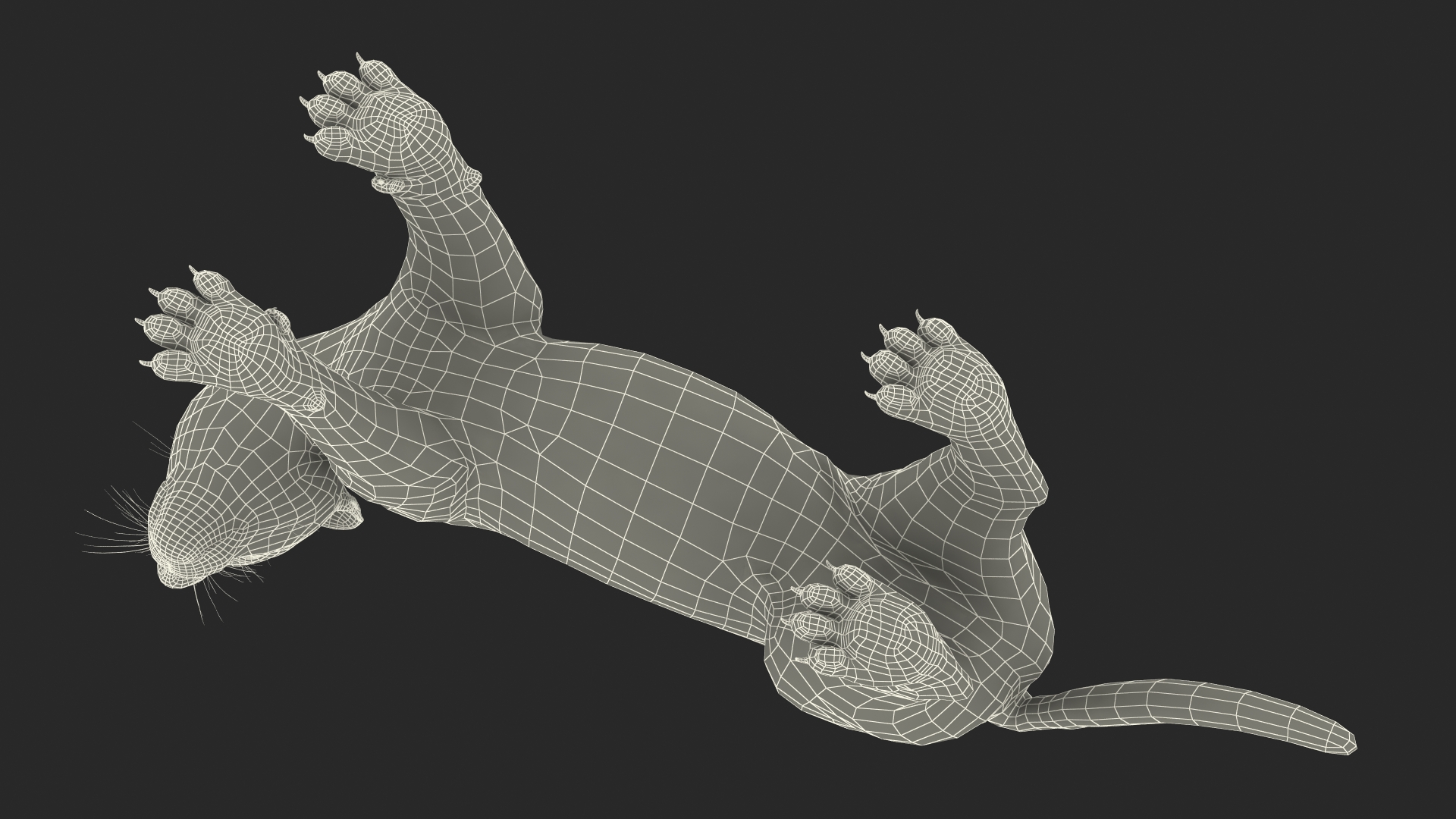 3D Jaguar Stand Pose Fur