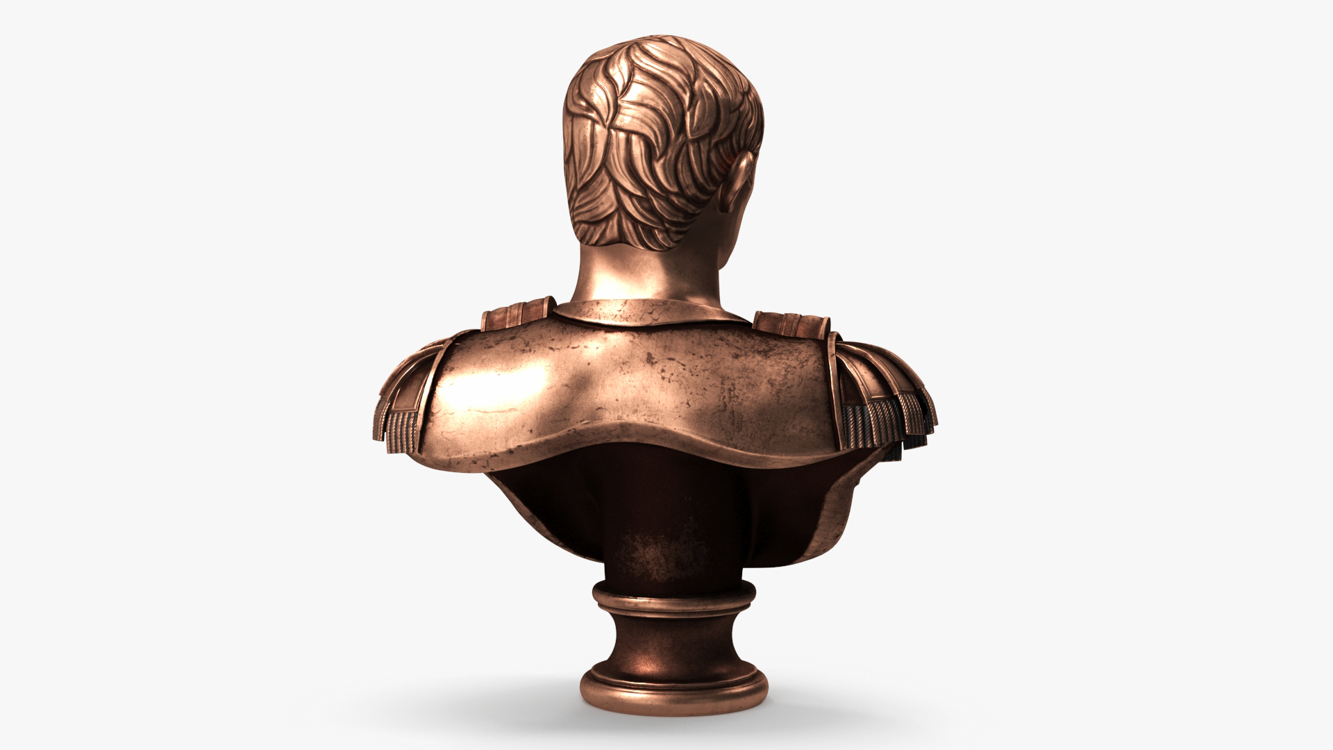 3D Roman Emperor Bust Cast Bronze for 3D Print model