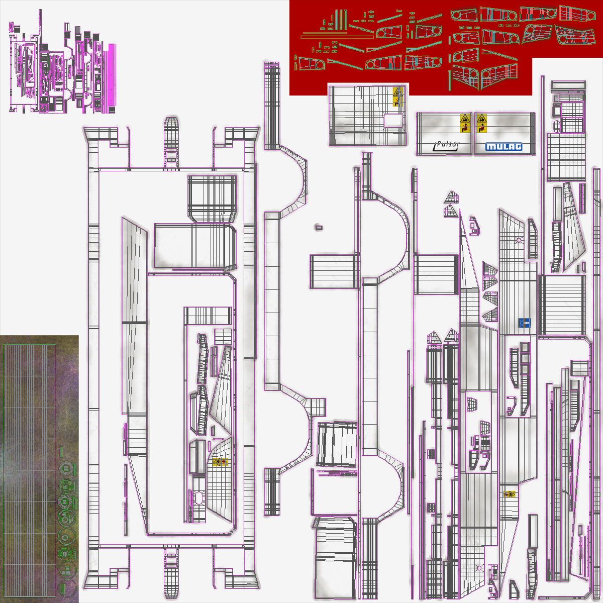 Container Pallet Transporter Pulsar 7 Rigged 3D model