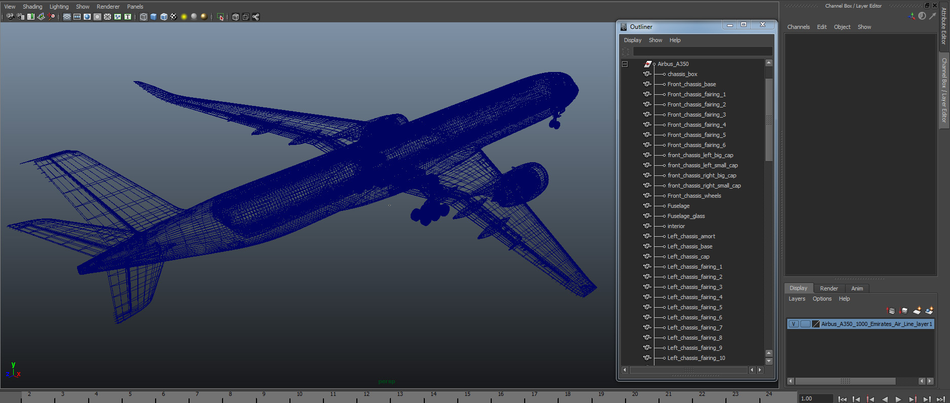 Airbus A350 1000 Emirates Air Line 3D model