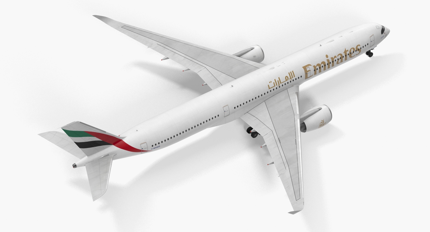 Airbus A350 1000 Emirates Air Line 3D model