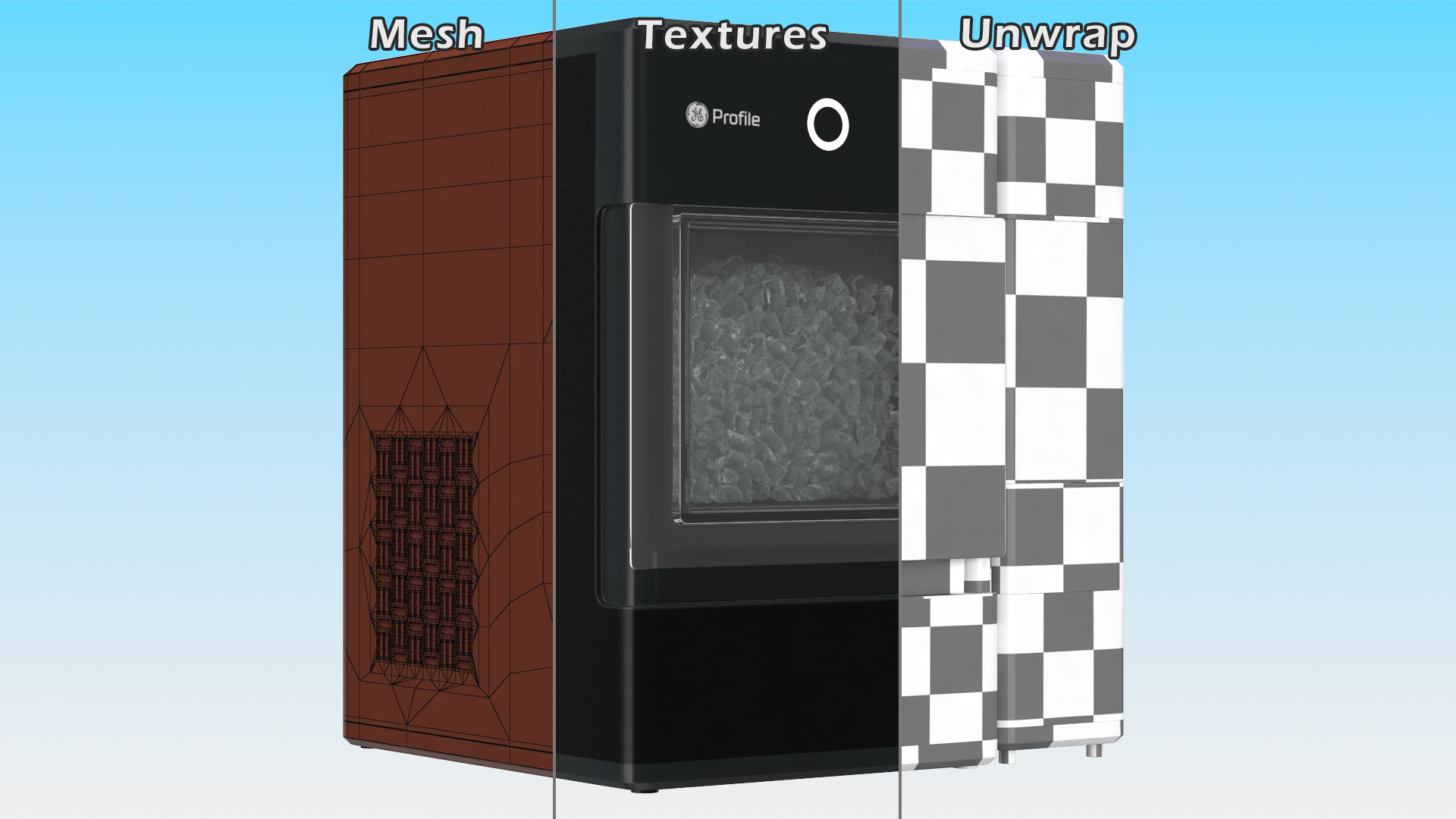 GE Profile Opal Countertop Nugget Ice Maker Black 3D model