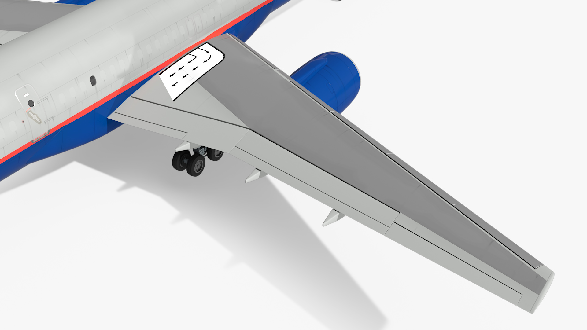 3D United Airlines Boeing 757 Rigged model