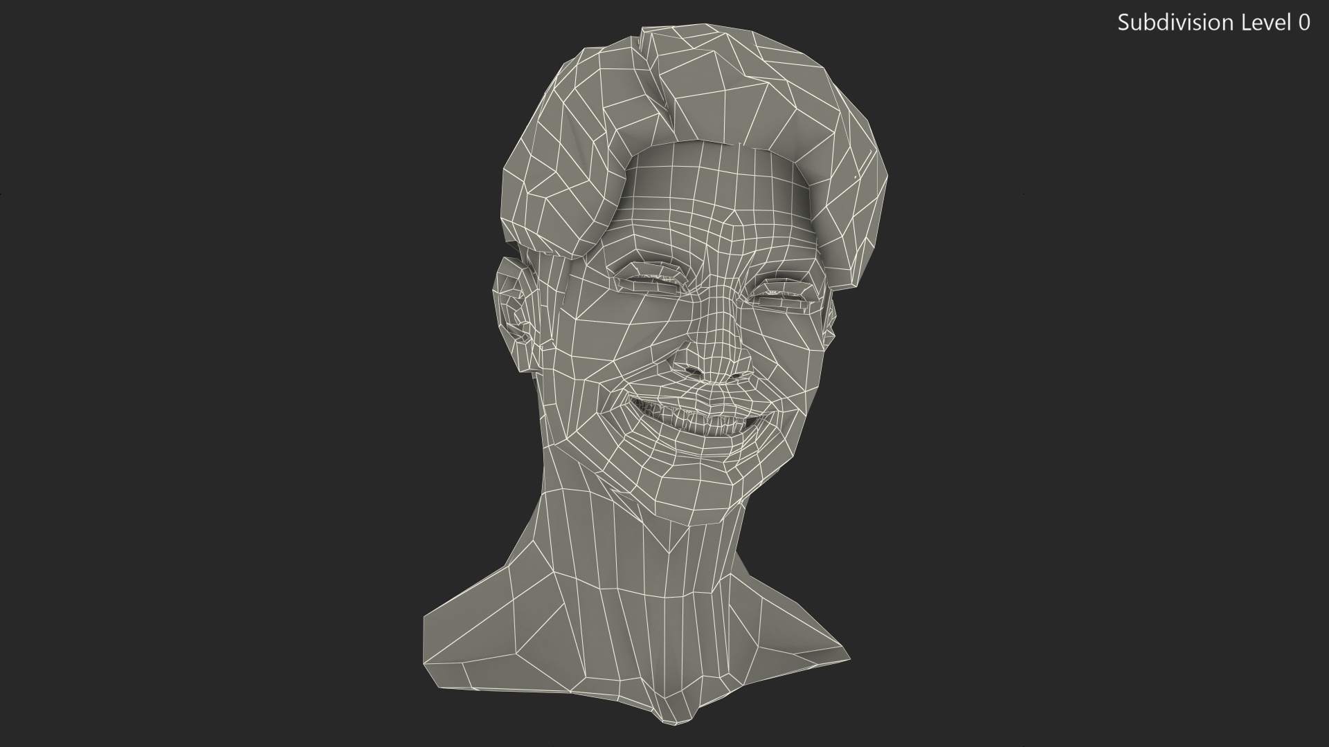 3D Chinese Man Head