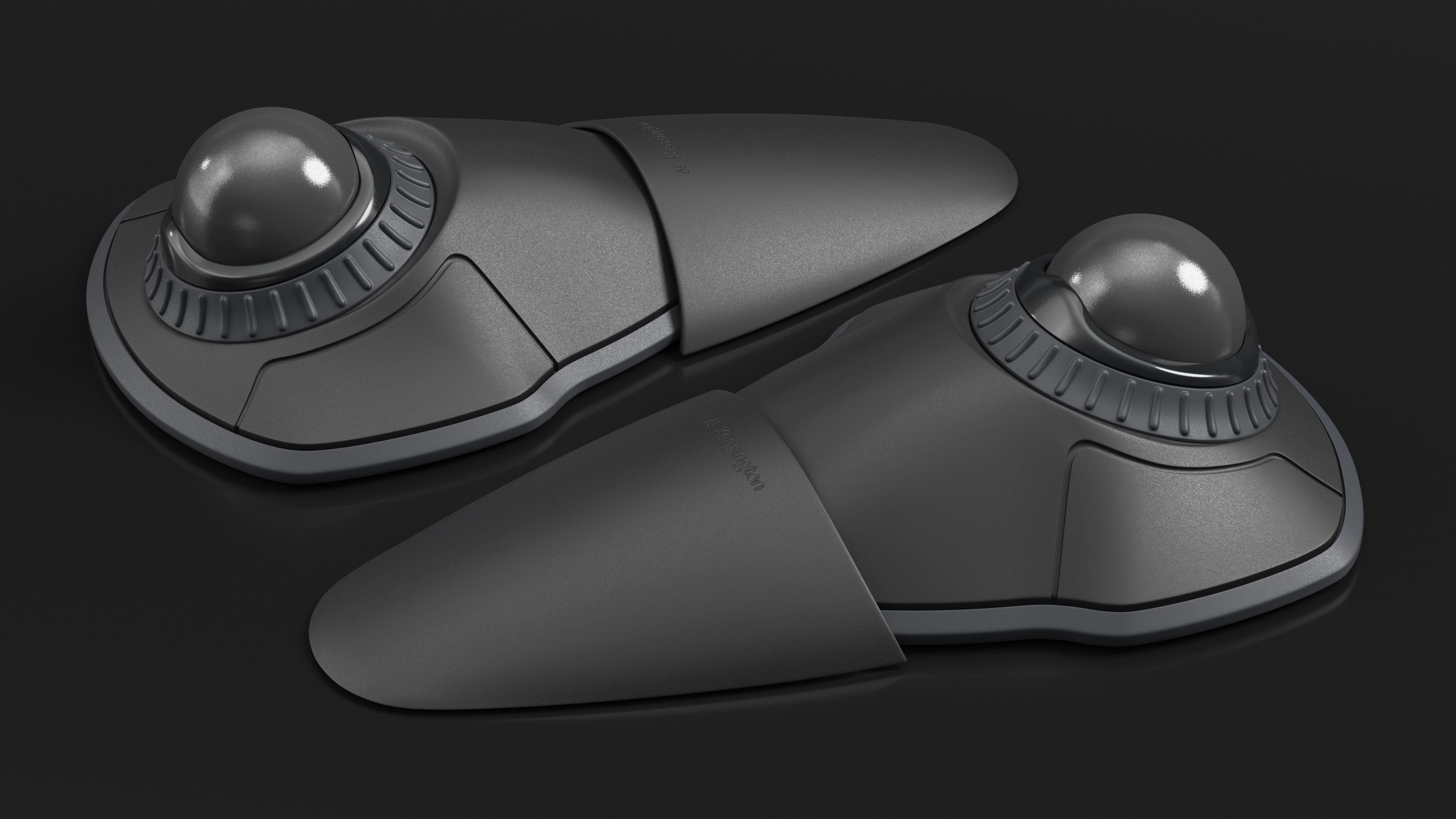 3D model Trackball Mouse with Grey Ball