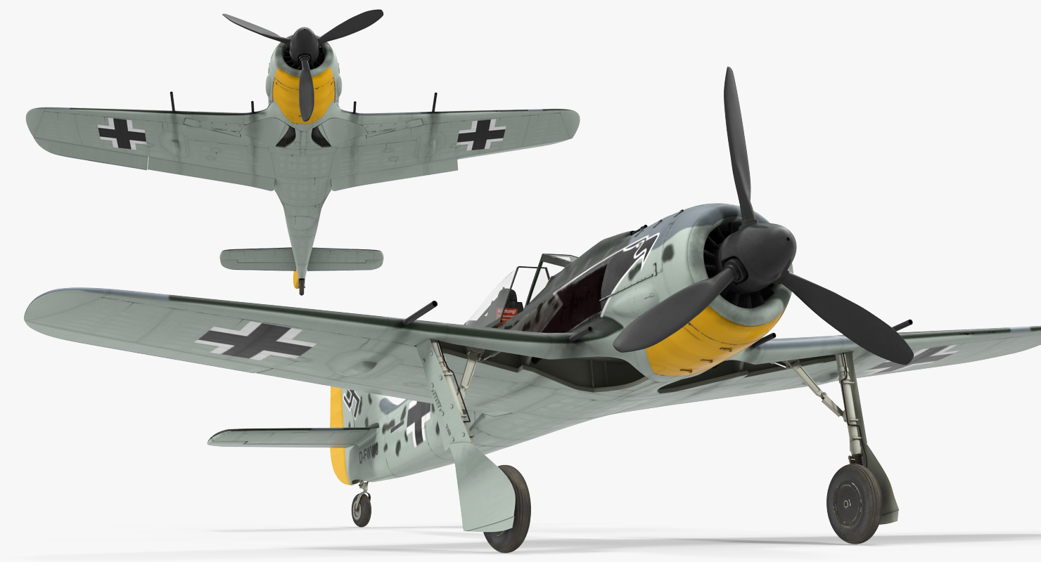 3D model German WWII Fighter Aircraft FW 190