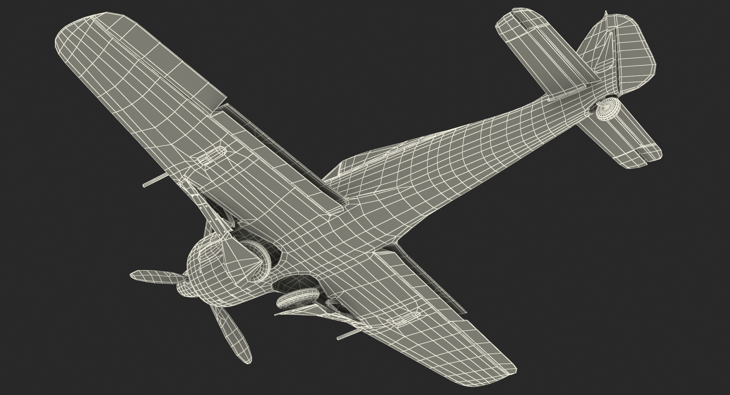 3D model German WWII Fighter Aircraft FW 190