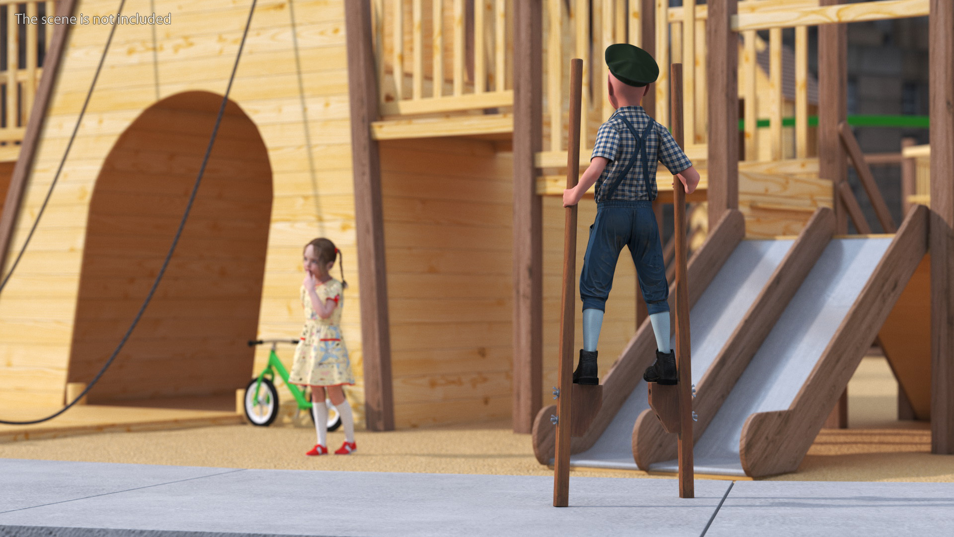 3D Wooden Balance Stilts