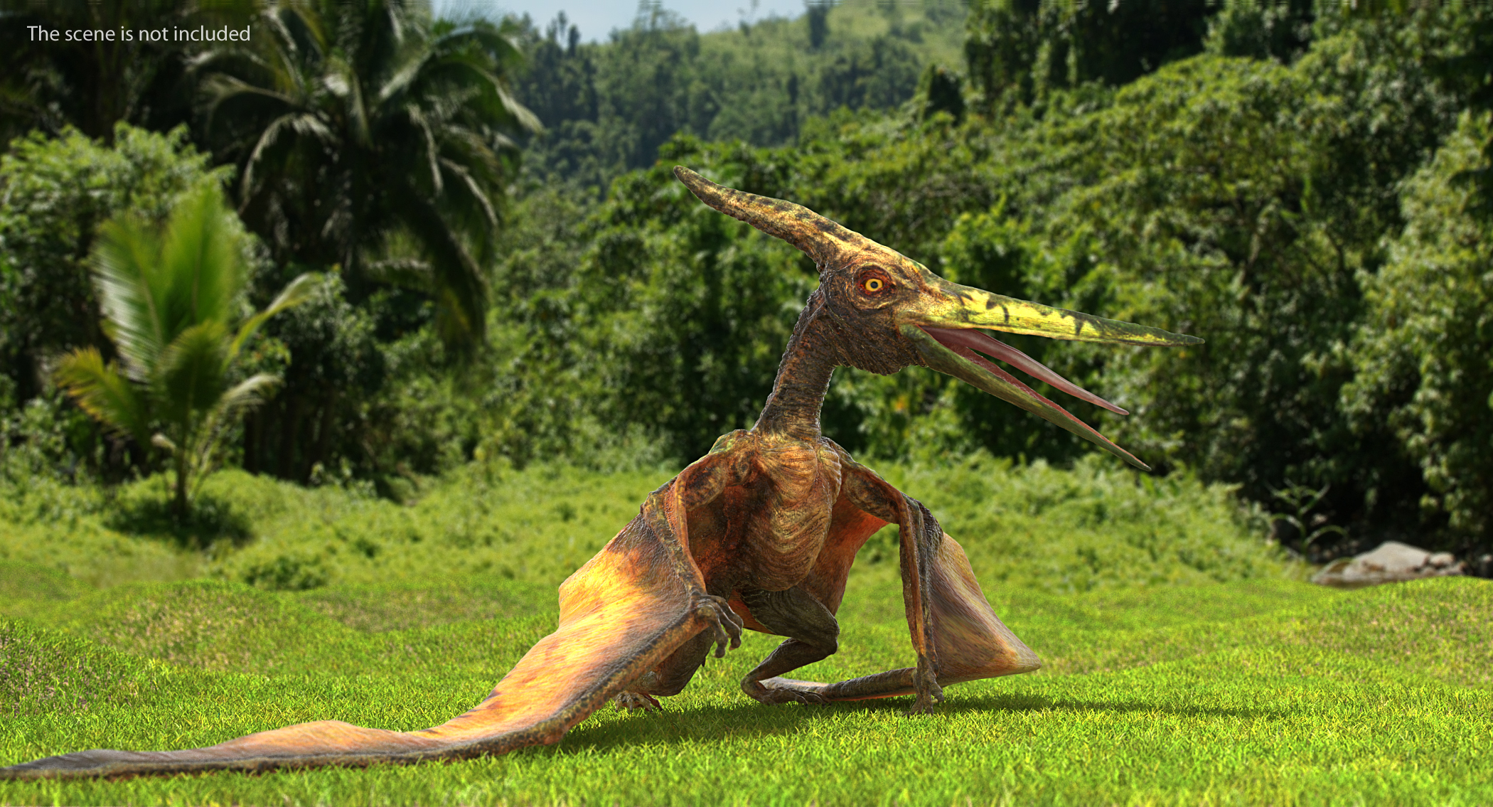 Pteranodon Flying Carnivorous Reptile Rigged 3D model