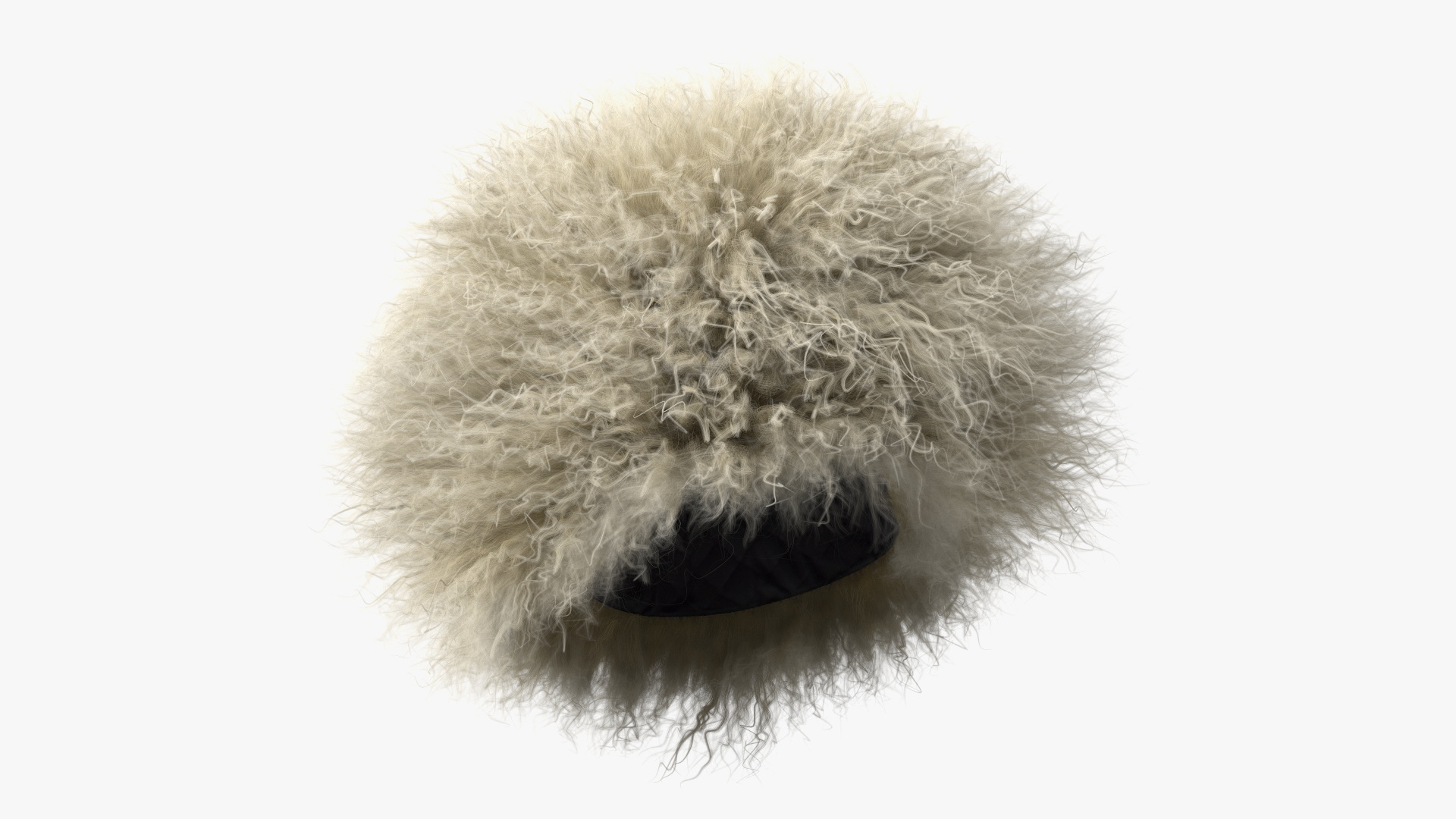 3D Papakha Caucasian Hat White Fur