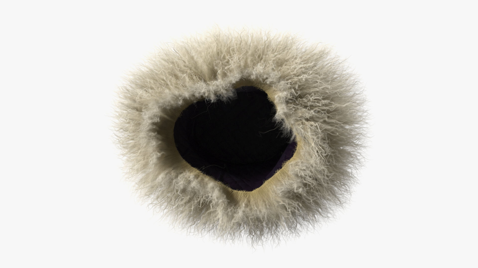 3D Papakha Caucasian Hat White Fur