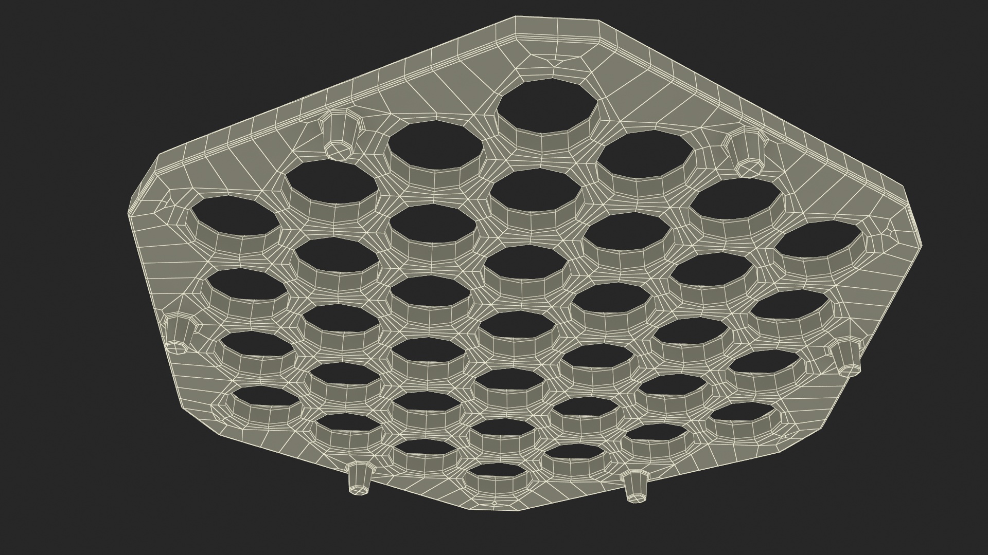 3D Hexagon Dumplings Maker Mold model