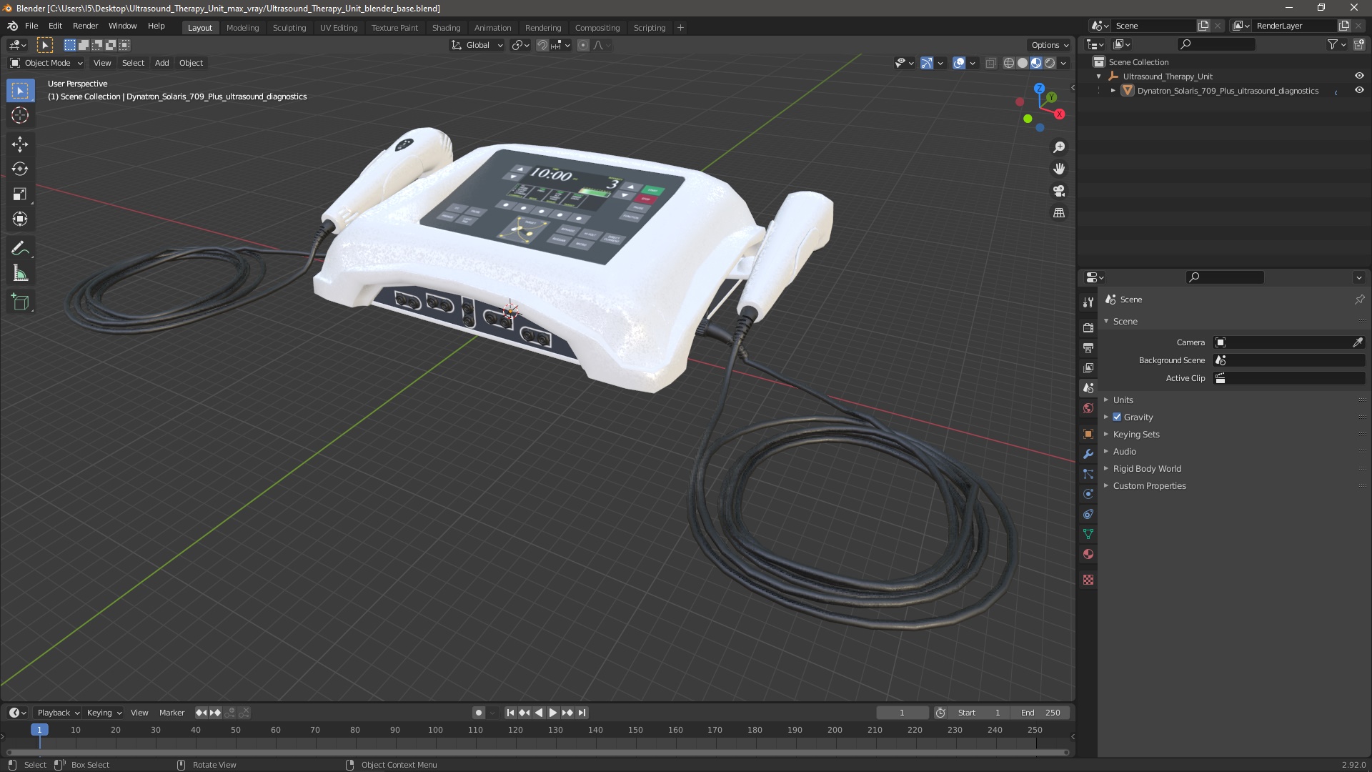 3D Ultrasound Therapy Unit model