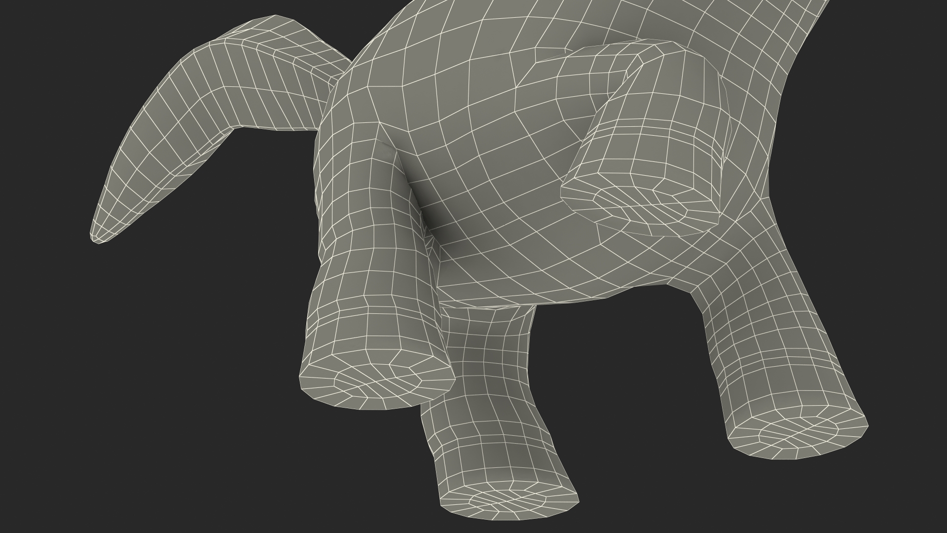 Brown Cartoon Horse Walking Pose 3D