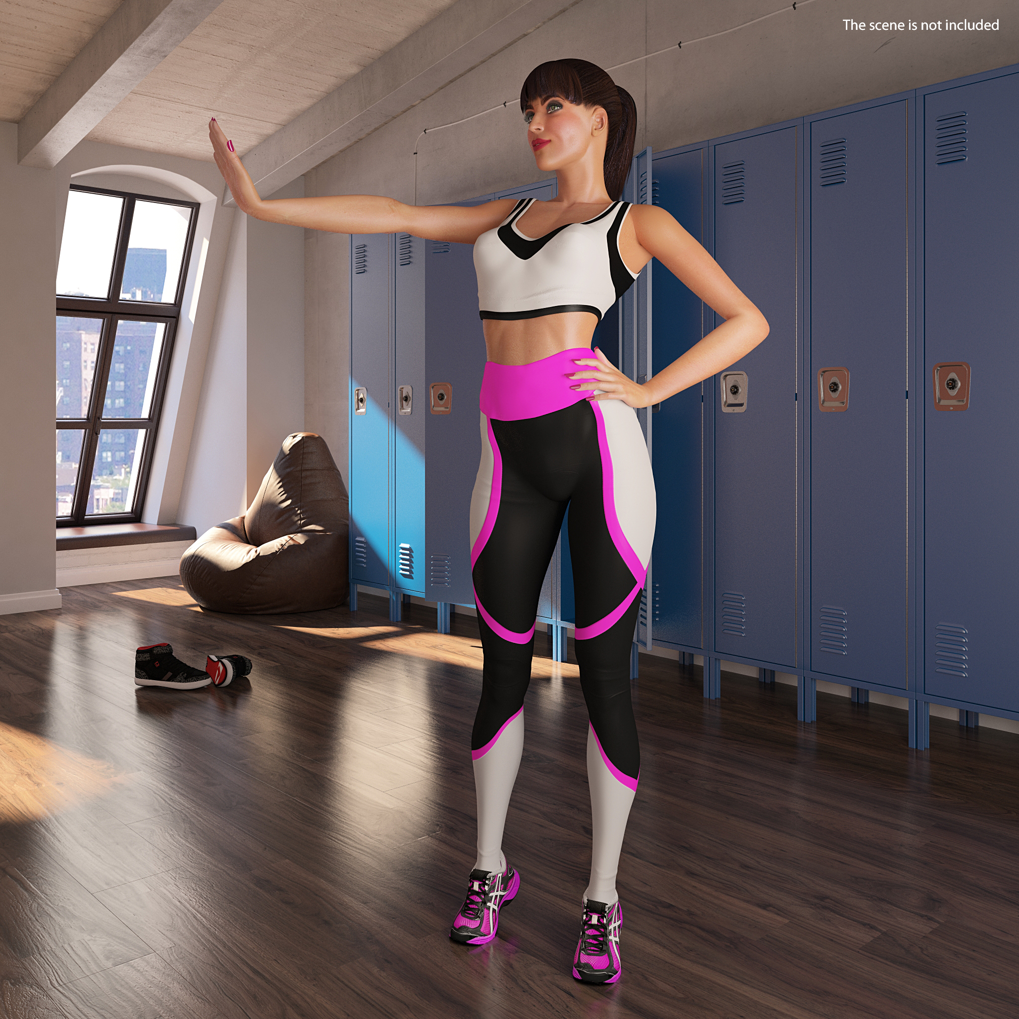 3D Fitness Instructor model