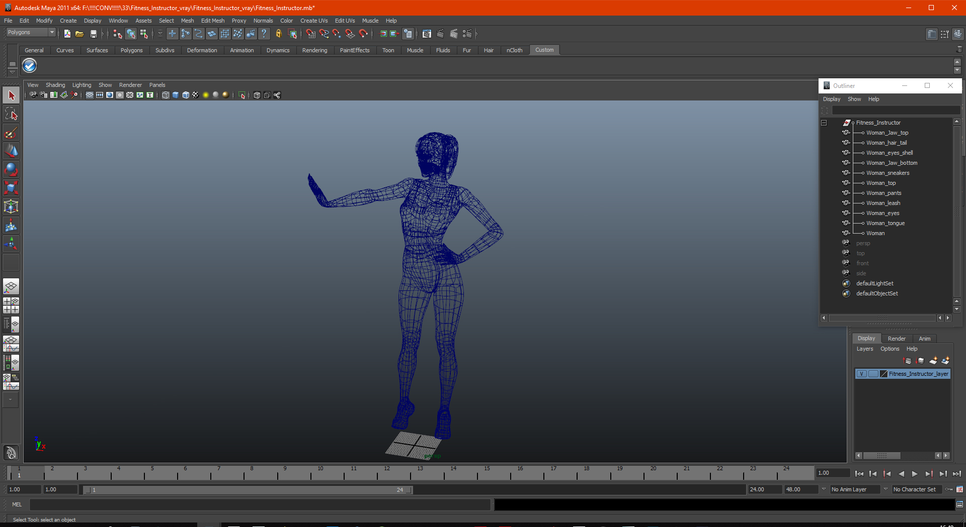 3D Fitness Instructor model