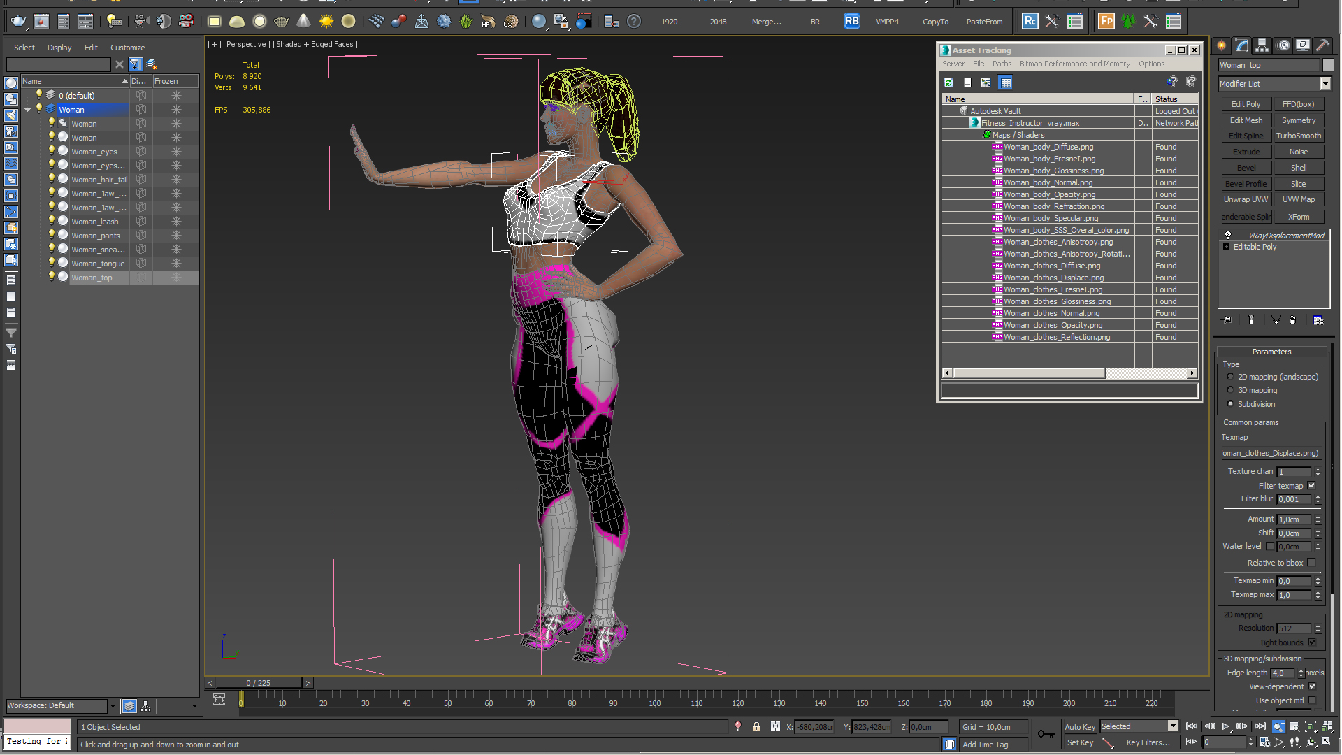 3D Fitness Instructor model