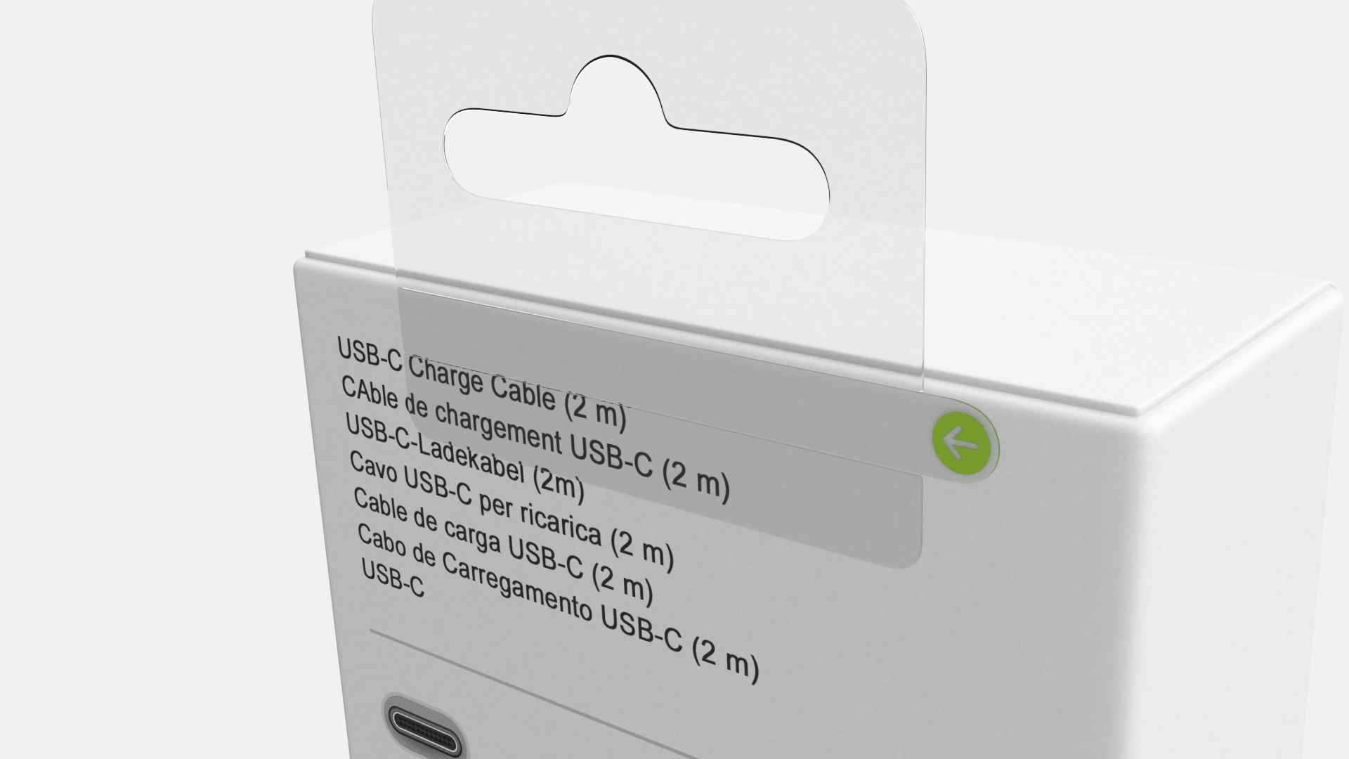 Apple USB-C Charge Cable Packaging 3D model