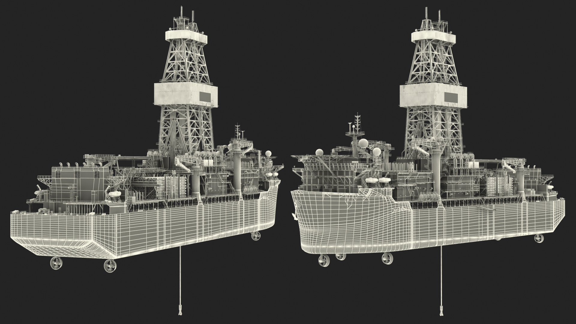 Drillship 3D model