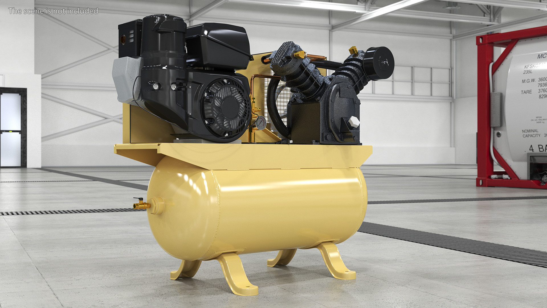 3D Diesel Piston Air Compressor model