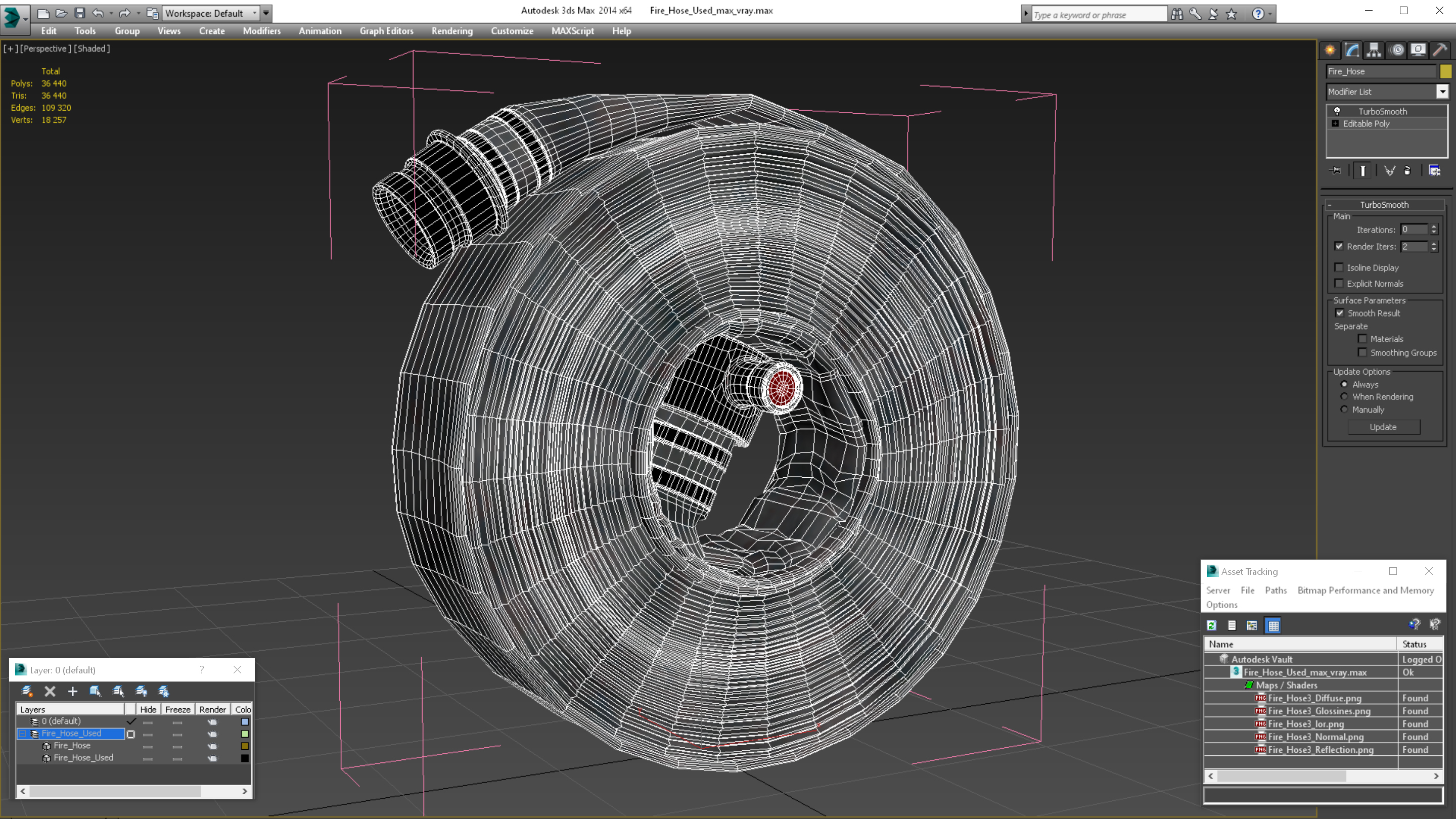 Fire Hose Used 3D model