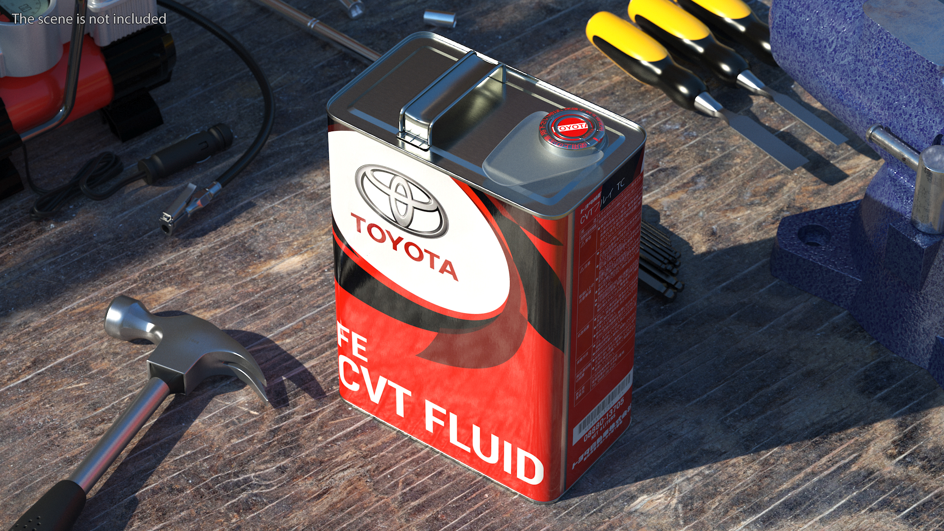 Toyota CVT FLUID 4L Metal Can 3D model