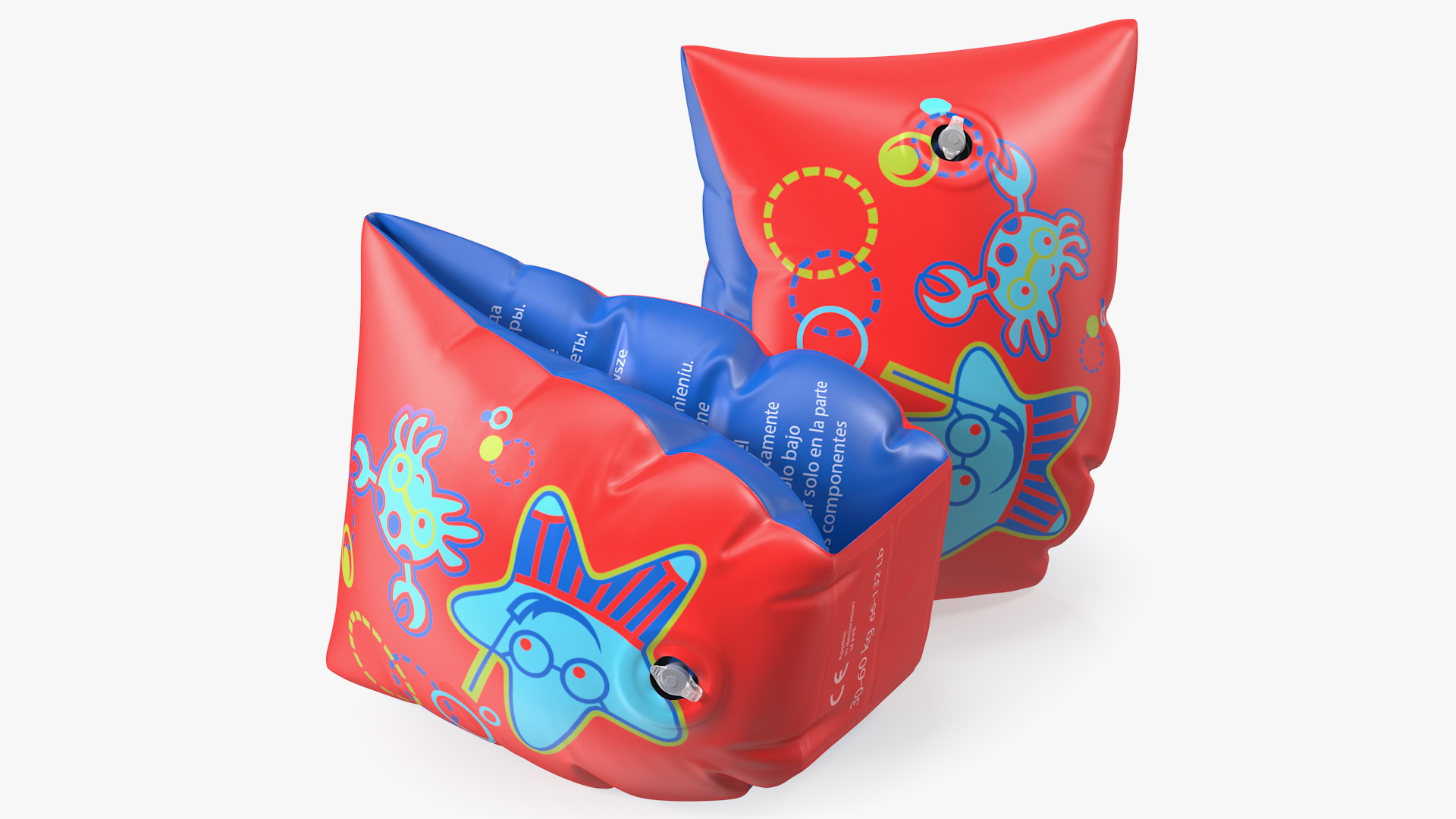 Colorful Swimming Float Armbands 3D