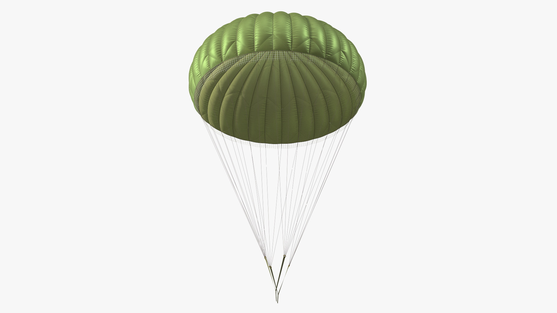 3D Mission Green Parachute model