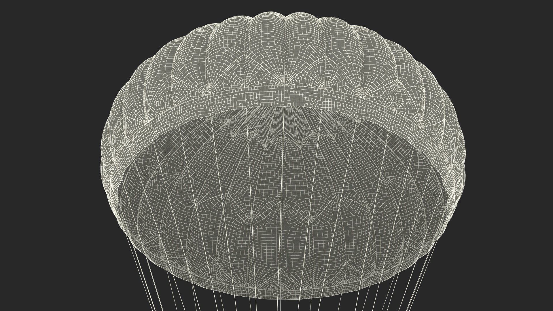 3D Mission Green Parachute model