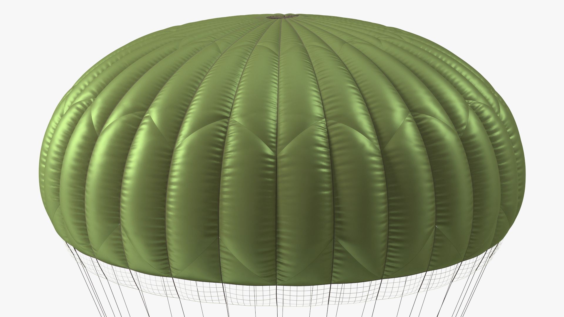 3D Mission Green Parachute model