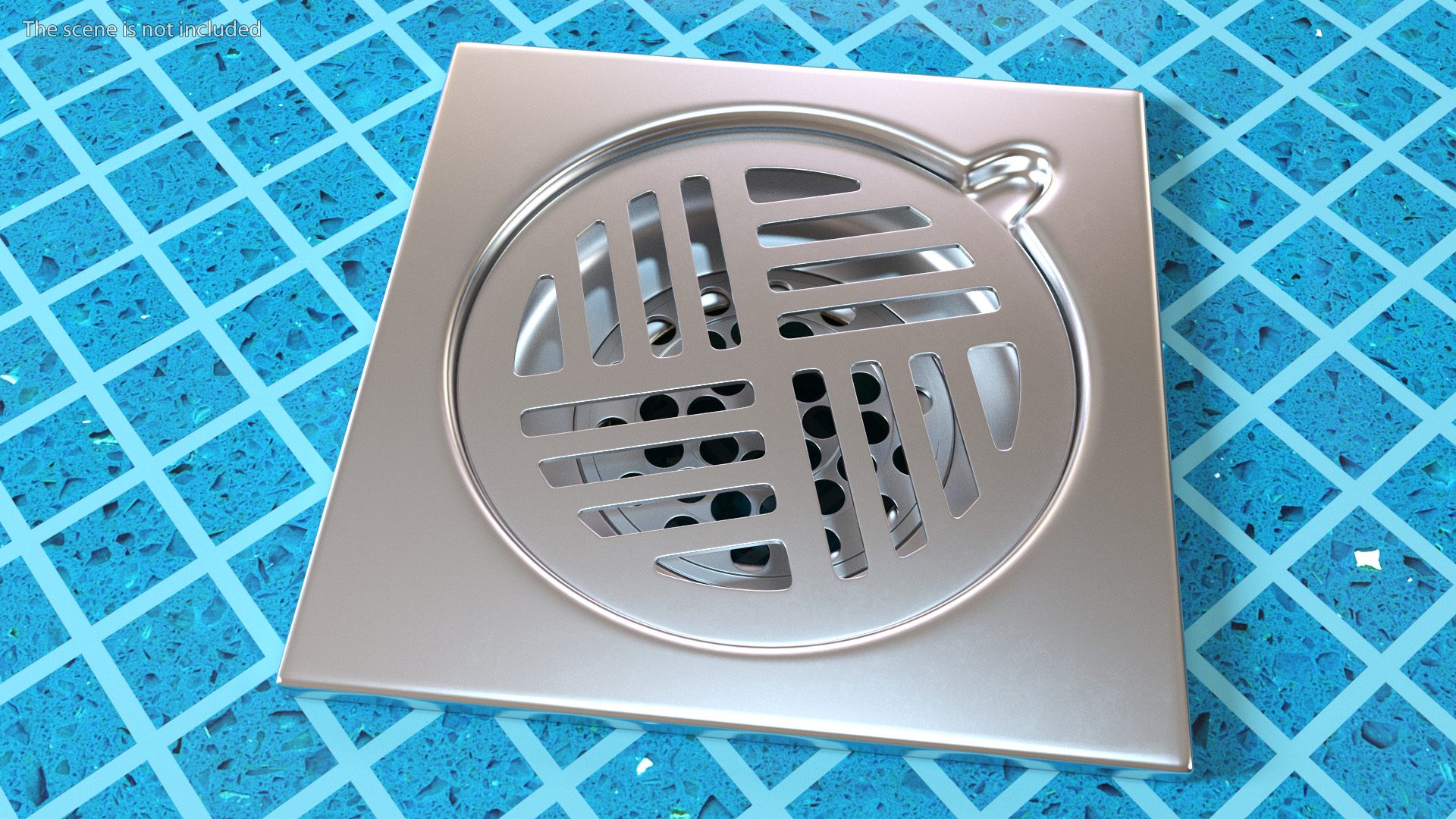 Stainless Shower Drain 3D