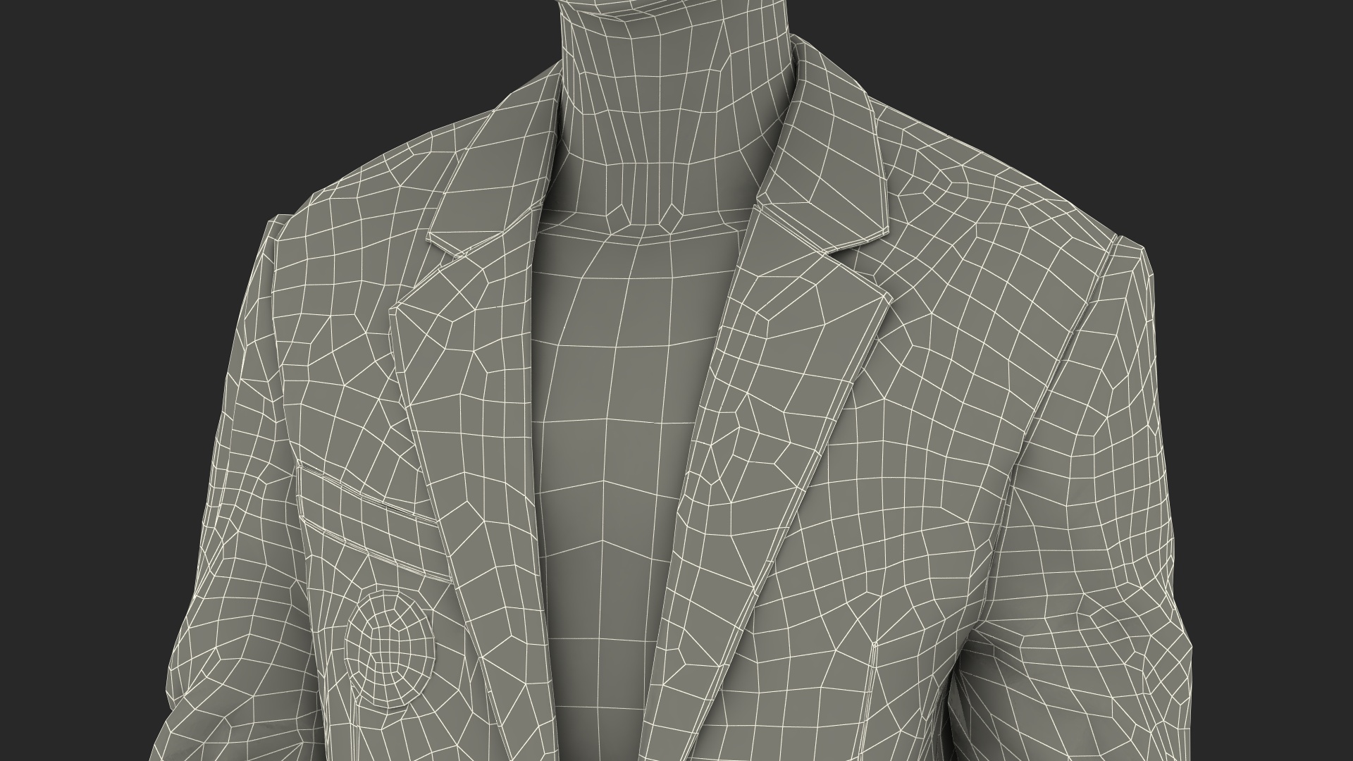 Blue Jacket on Mannequin 3D model