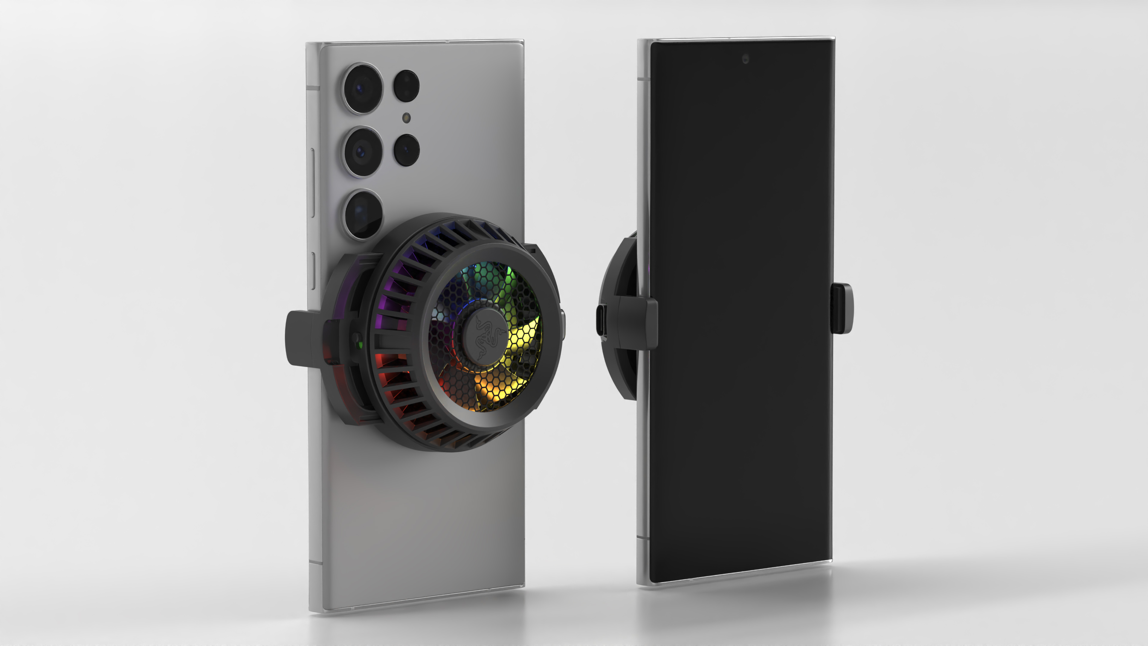 Android Phone with Razer Cooling System 3D model