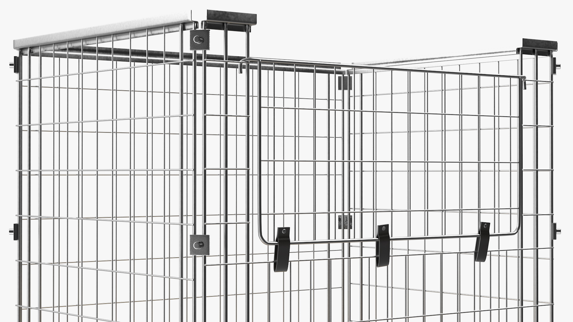 Mesh Cage on EPAL Euro Pallet 3D model