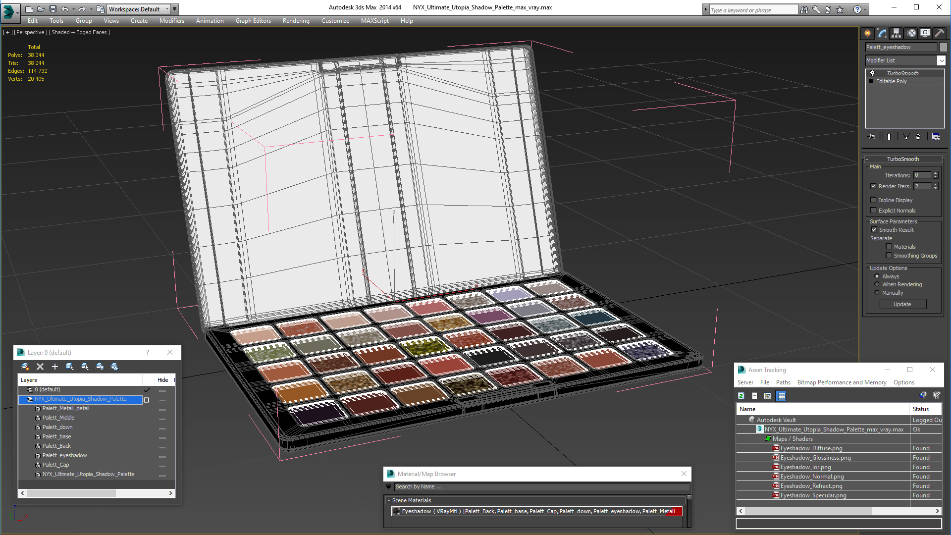 NYX Ultimate Utopia Shadow Palette 3D model