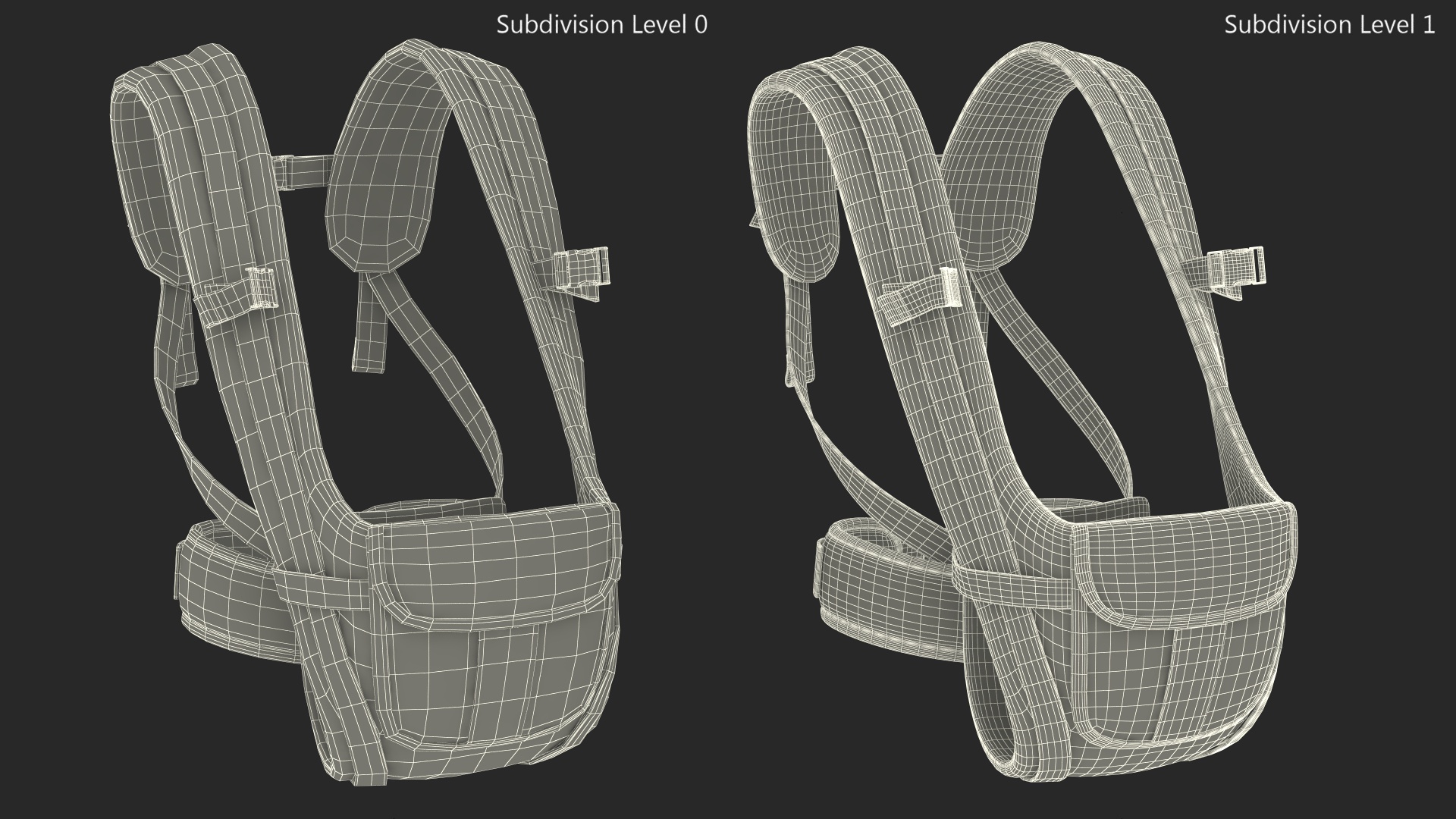 Infants Soft Carrier Grey Sitting Position 3D