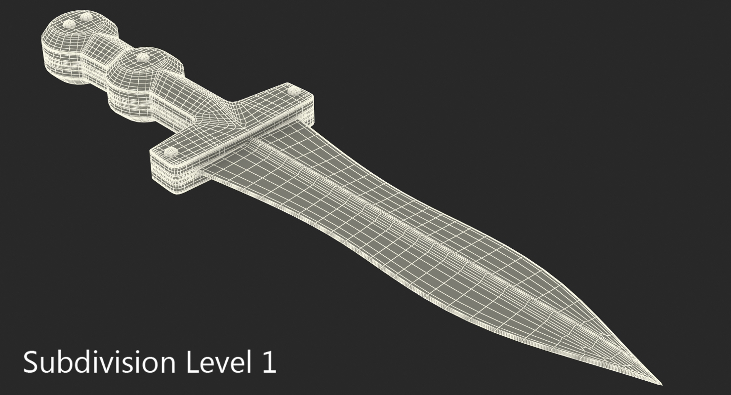 3D Roman Pugio Dagger model