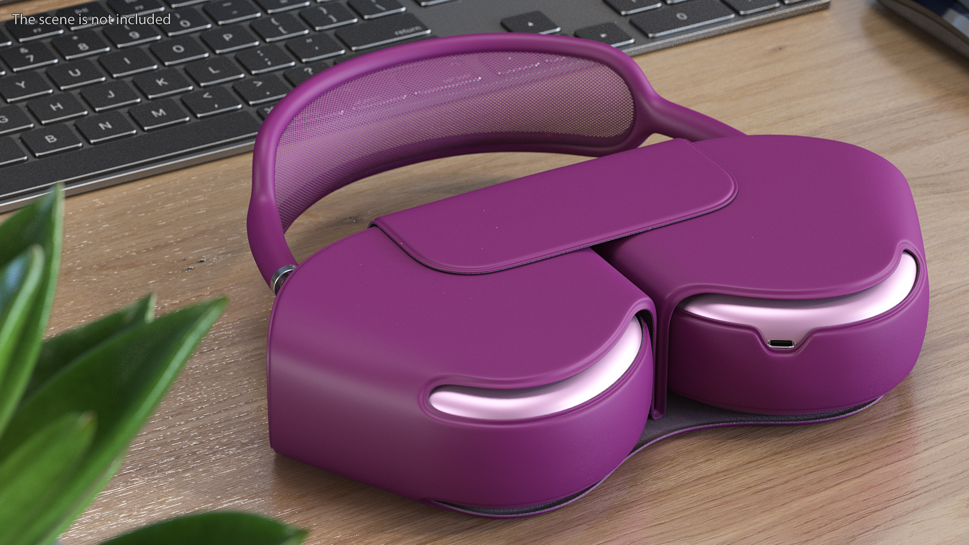 Headphones with Case Purple 3D