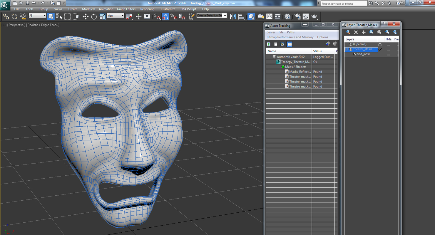 3D model Tradegy Theatre Mask