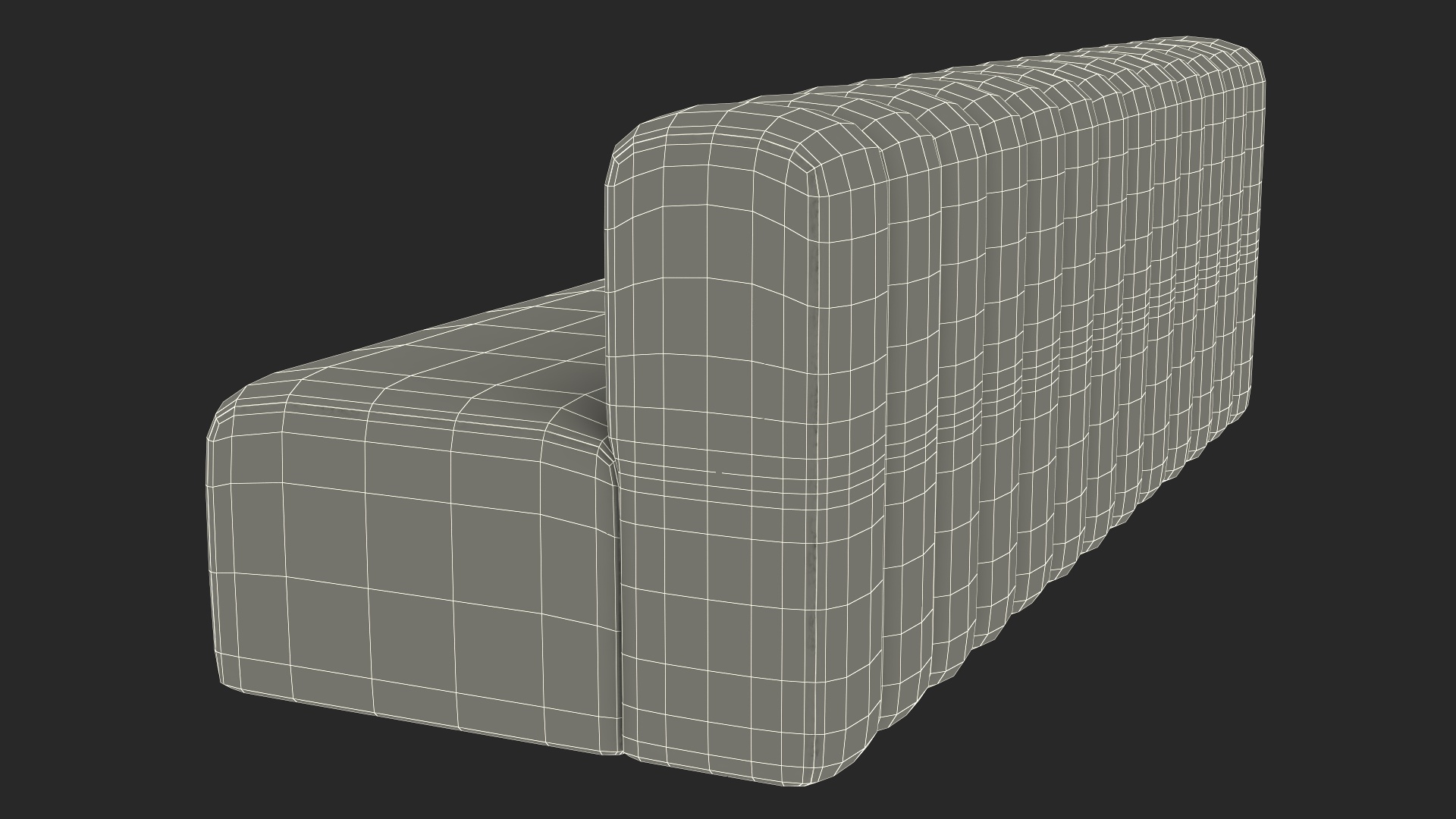 3D Oversized Leather Couch model