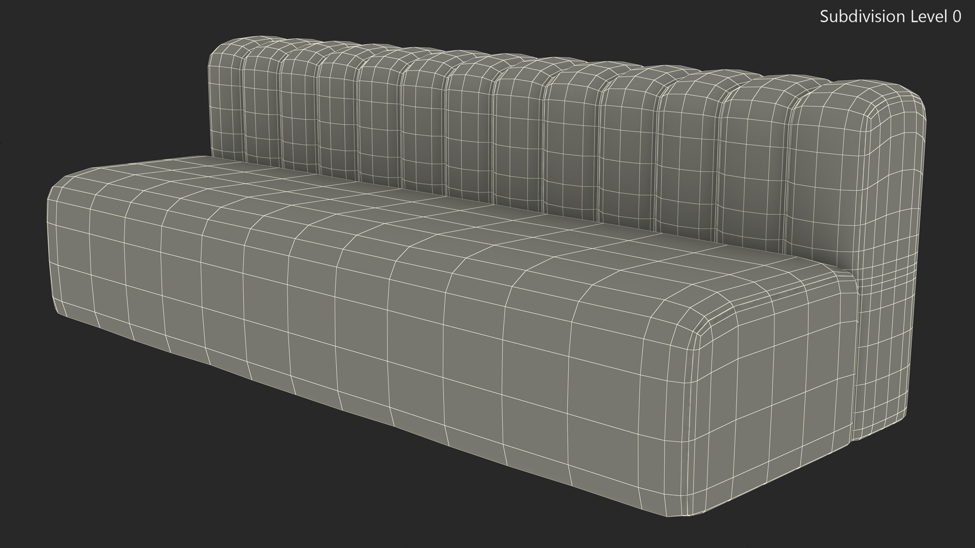 3D Oversized Leather Couch model