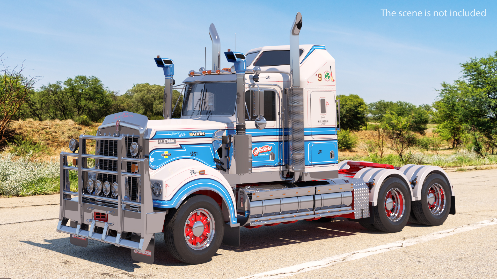 3D Truck Kenworth T900 Legend Rigged model