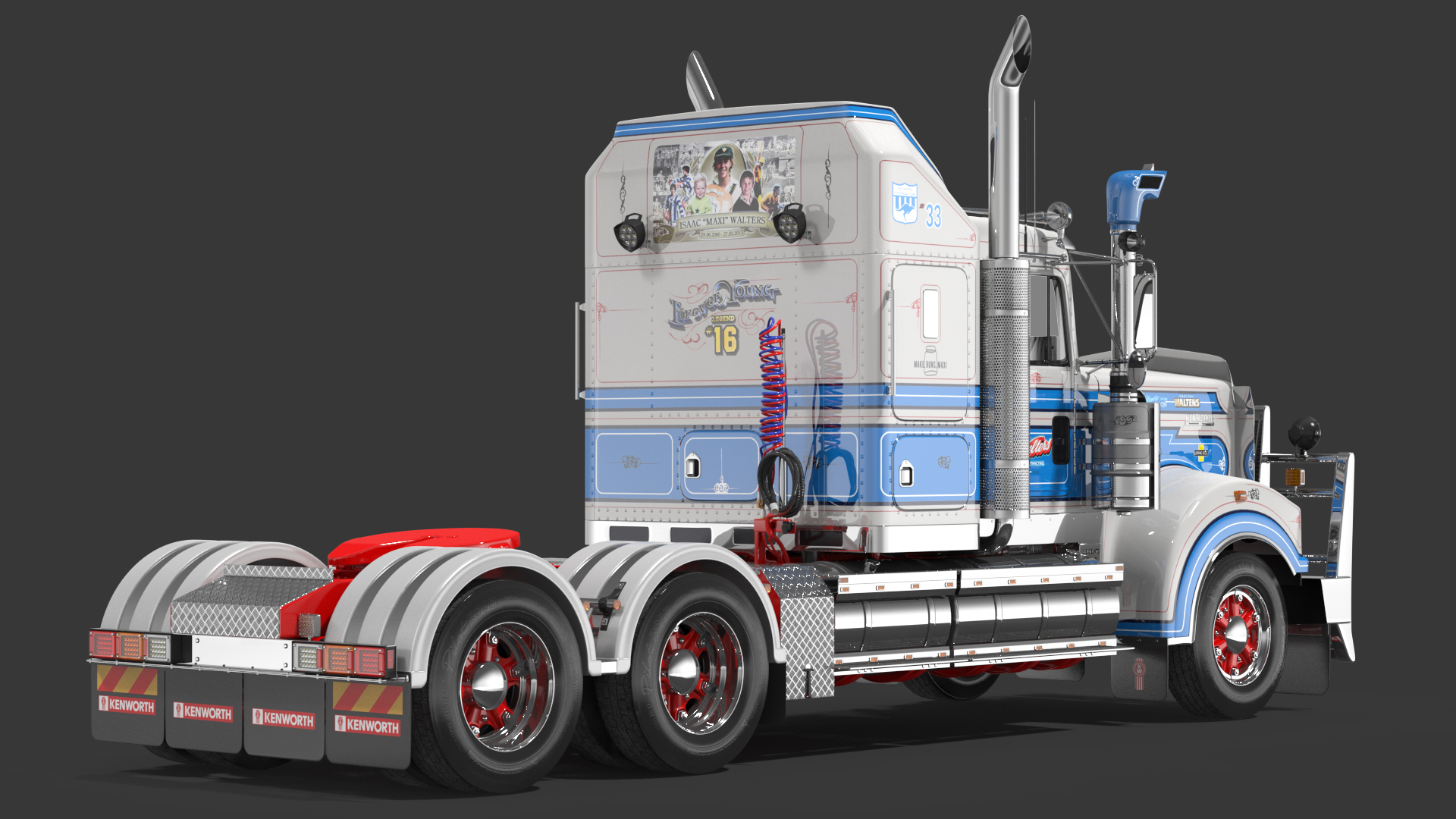 3D Truck Kenworth T900 Legend Rigged model