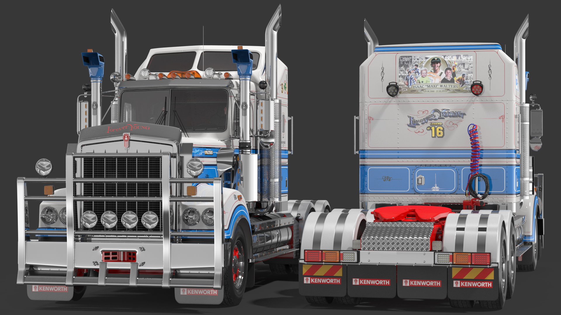 3D Truck Kenworth T900 Legend Rigged model