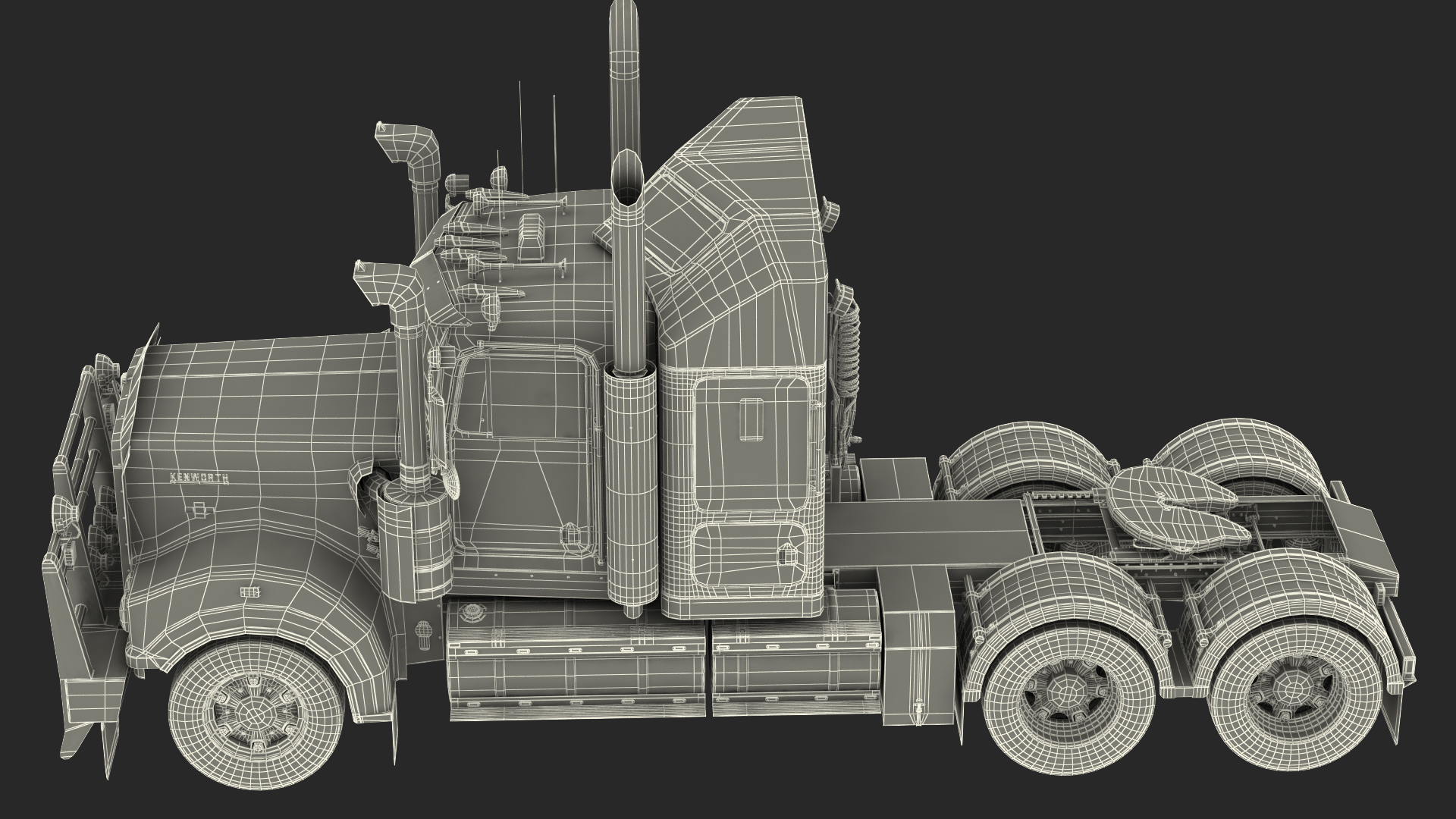 3D Truck Kenworth T900 Legend Rigged model