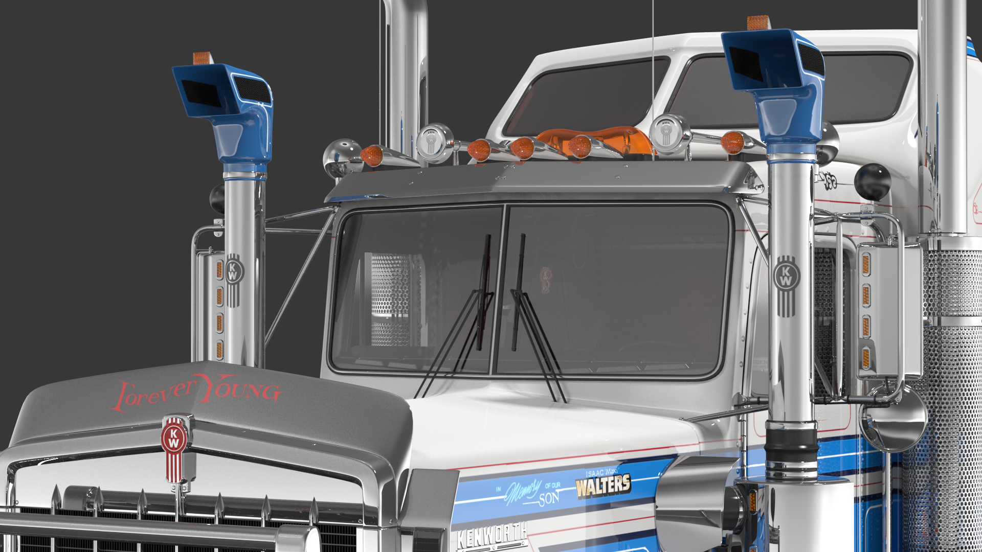 3D Truck Kenworth T900 Legend Rigged model