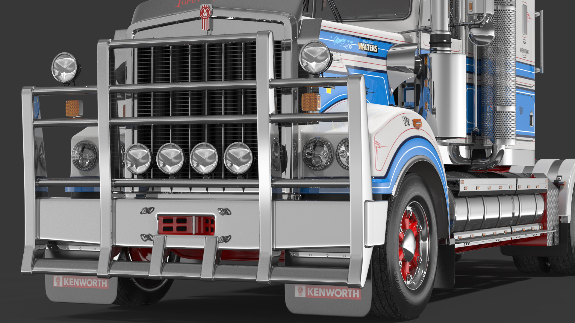 3D Truck Kenworth T900 Legend Rigged model